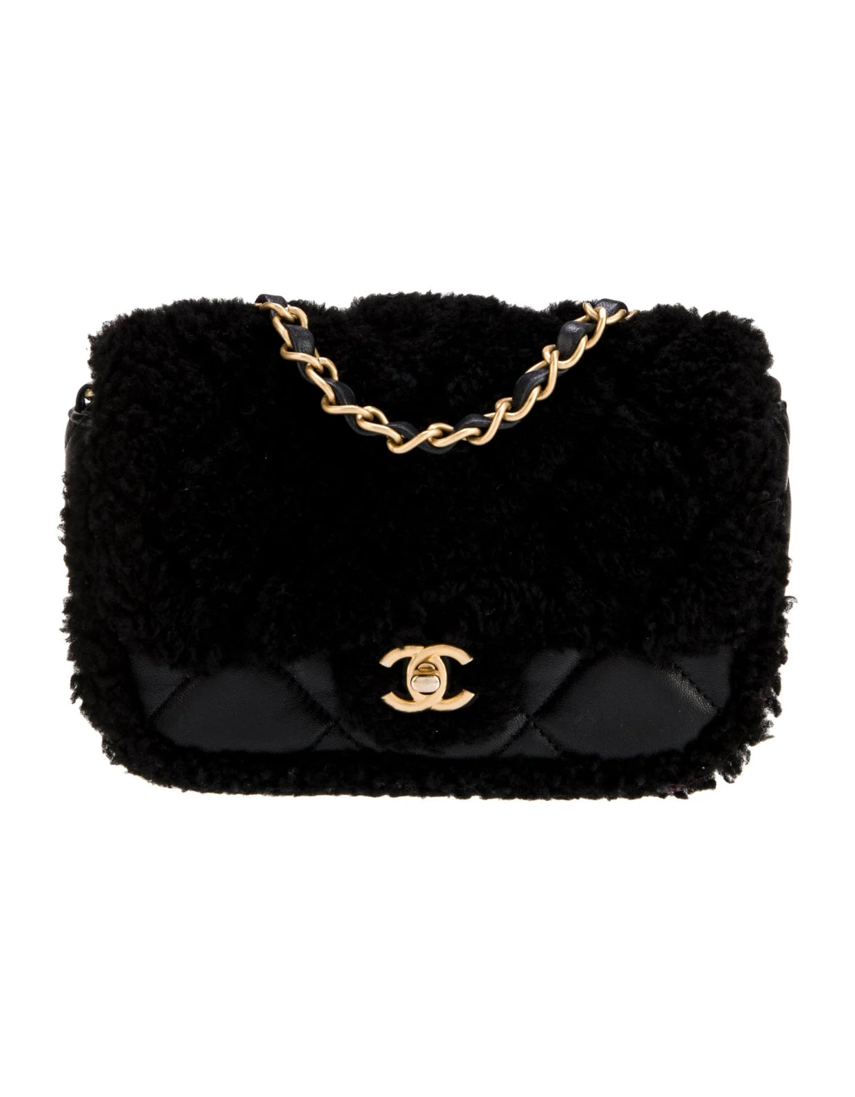 Chanel Shearling flap bag